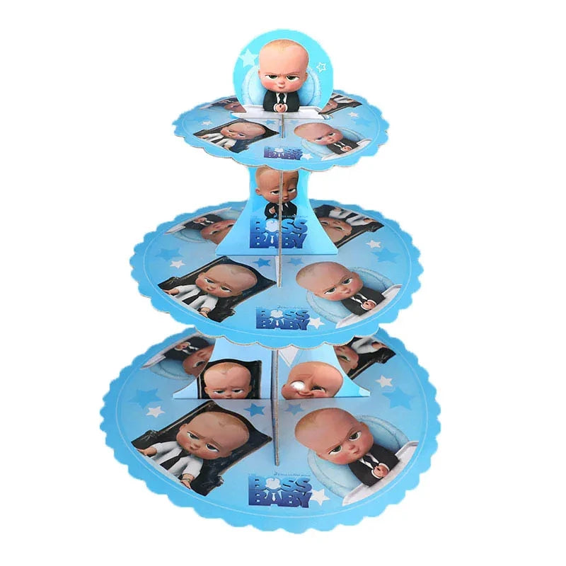 Cartoon Bossed Baby Newborn 1st Birthday Party Decorations Cute Balloons Plates Banner Tableware Set for Kids Party Favors Gifts
