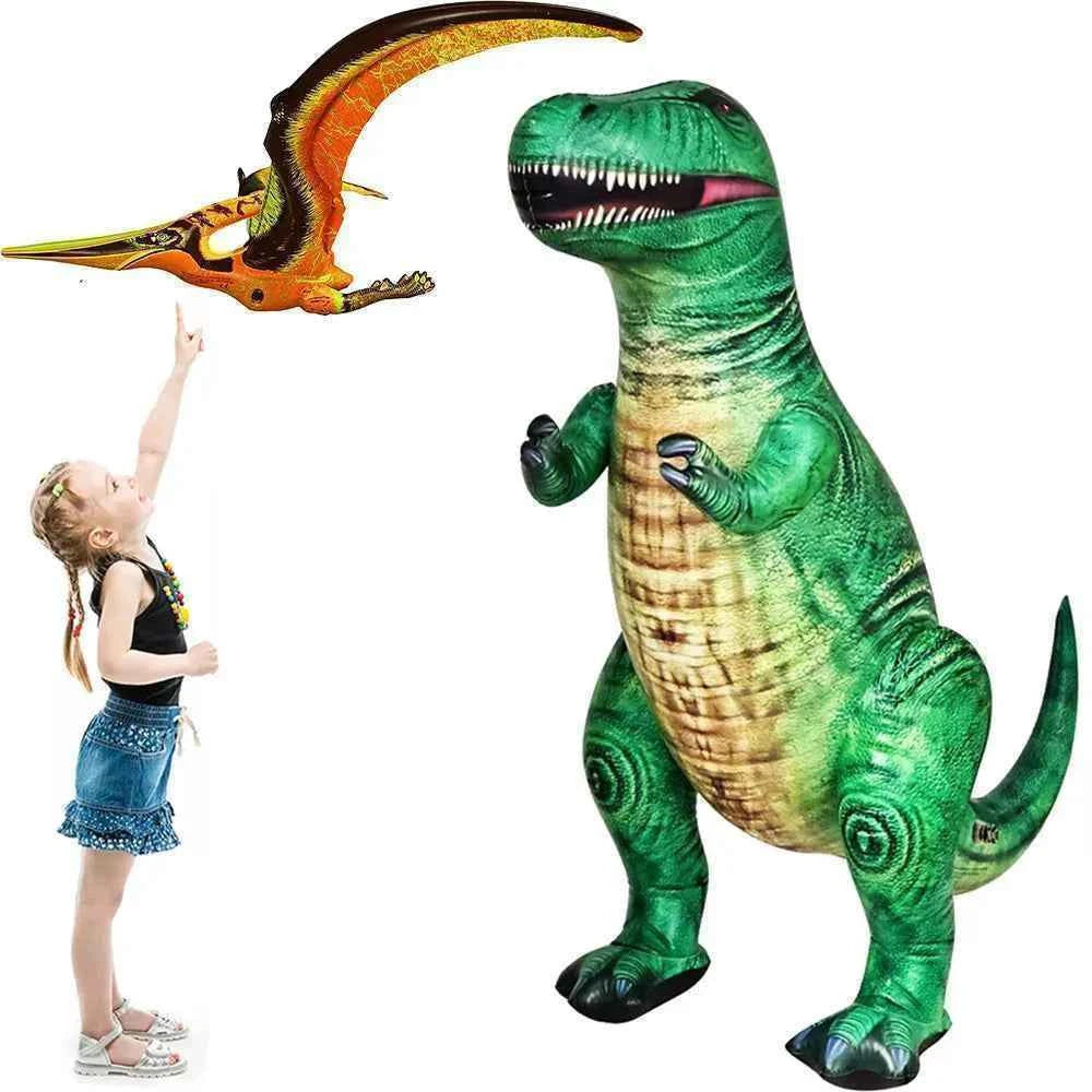 Huge Dinosaur Theme Inflatable Toys Tyrannosaurus Velociraptor Party Supplies For Jurassic Theme Photo Prop Children Baby Shower