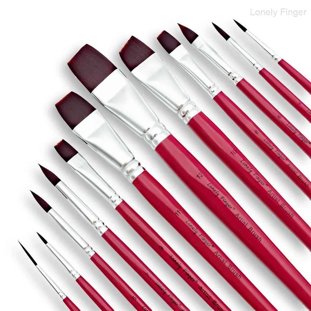 Face Painting Brushes, 12 pcs Professional Artist Paint Brush Set for Face Body Painting, Ideal for Artists, Halloween, Cosplay,