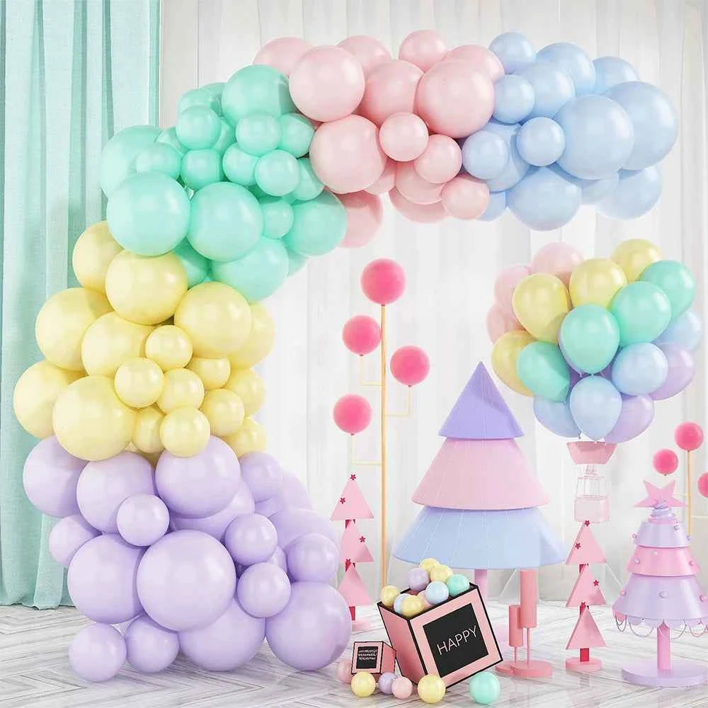 Macaron Party Balloon Set Pink Blue Yellow Colorful Air Ball Baby Shower Children's Birthday Wedding Anniversary Birthday Decor