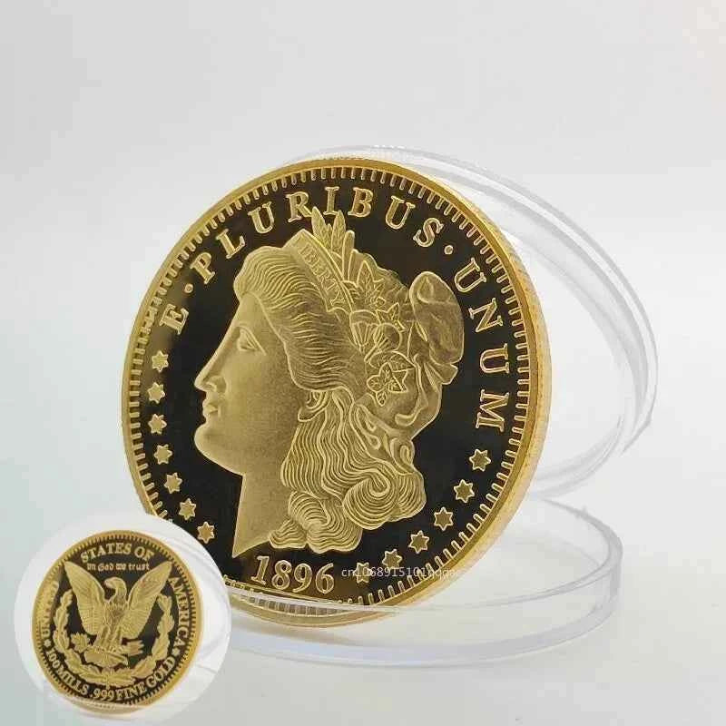 Fashion Morgan Dollar Coin Commemorative Coin Bitcoin Commemorative Medal Scenic Area Coin Home Activity Decoration Gift