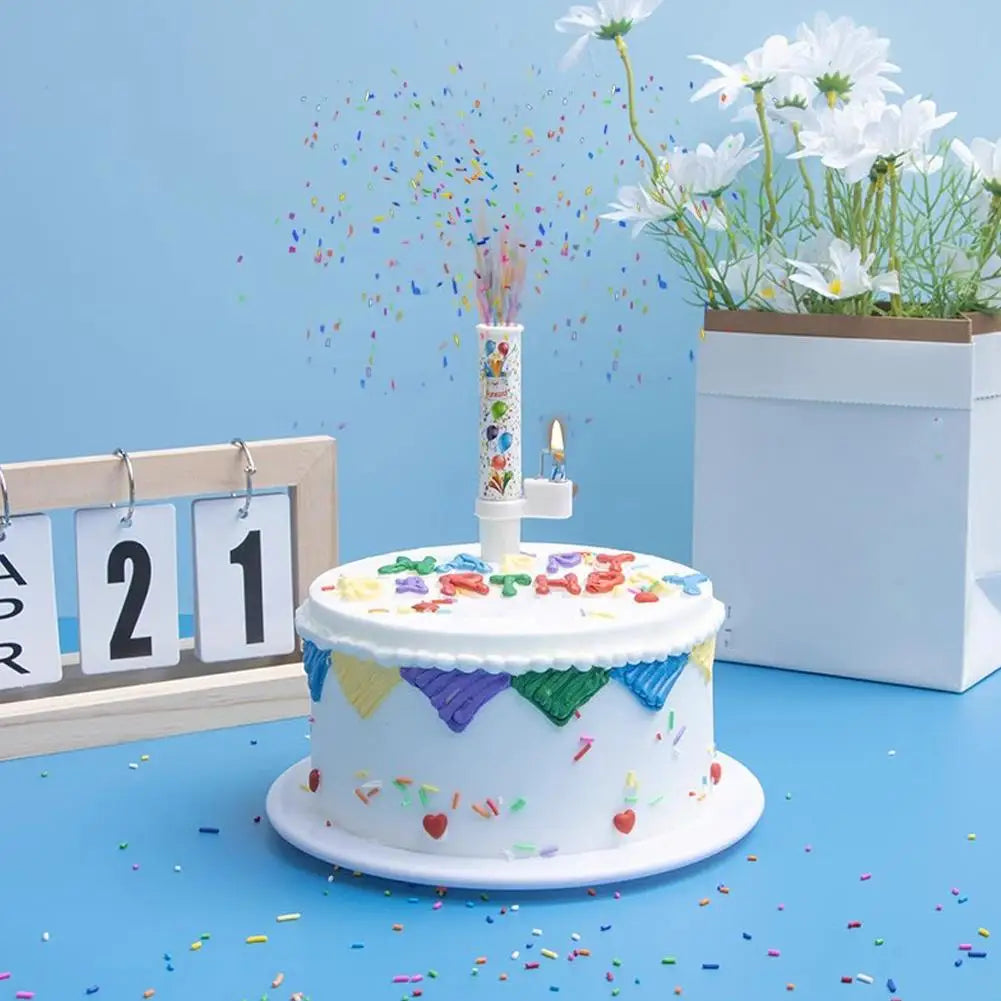 Surprise Candles Happy Birthday Cake Decorated Candles Creative Catapult Candy Effects Decorated Candles