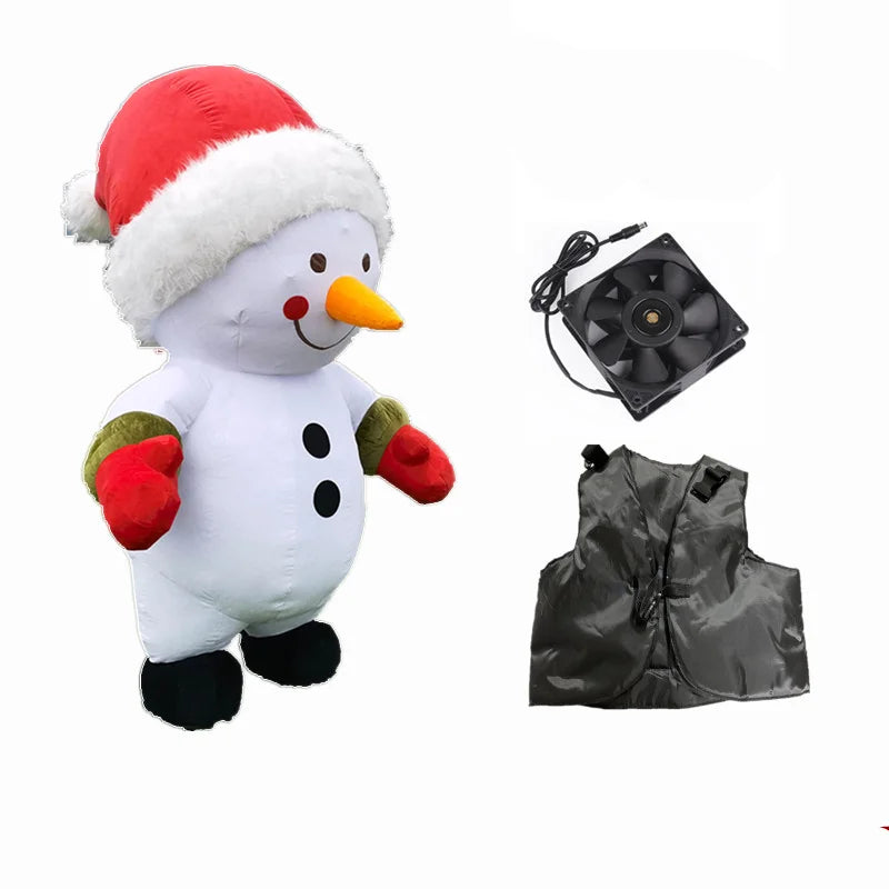 Inflatable Santa Claus Snowman Deer Mascot Costume Adult Fancy Dress Christmas Party Kawaii Mascot Costume Carnival Costumes - Big Tim's Magic Emporium