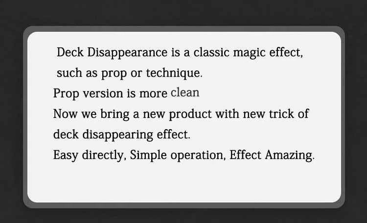 Deception by Ilya Melyukhin Gimmick Cards Magic Tricks Illusions Deck Vanish Super Visual Magic Props Close up Street Magic Toys
