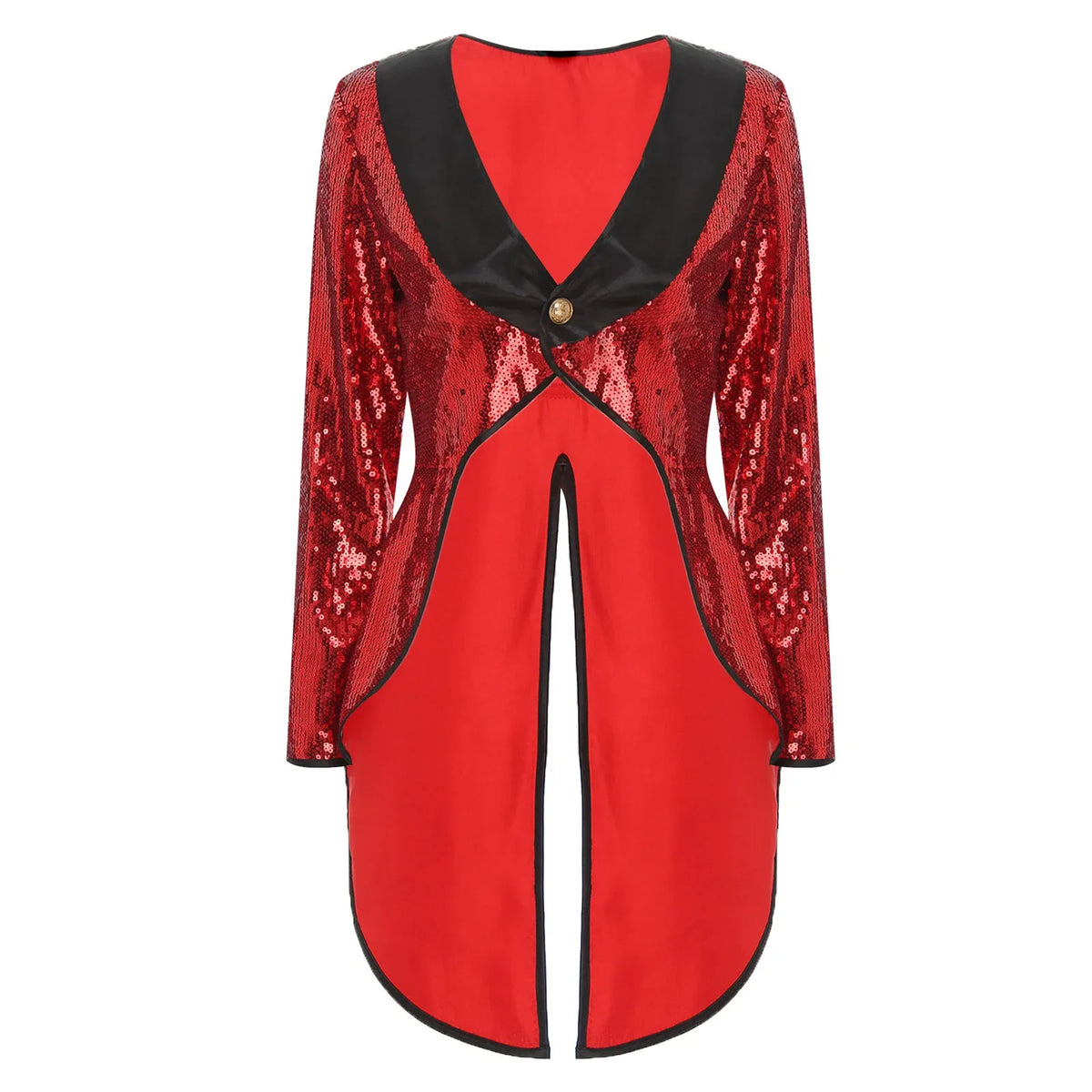 Velvet Circus Ringmaster Tailcoat Marching Band Halloween Showman Outerwear
