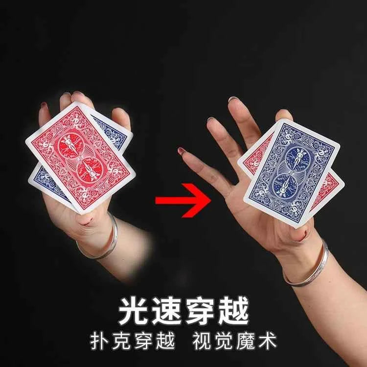 Speed of Light Through Magic Tricks Card Transport Magia Magician Close Up Street Illusions Gimmicks Mentalism Props Funny Toy