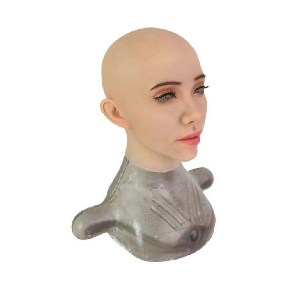 Herpinker Ball Crossdresser Silicone Mask Female Mask Headgear All-Inclusive Cosplay Simulation Men's Beauty Headgear - Big Tim's Magic Emporium