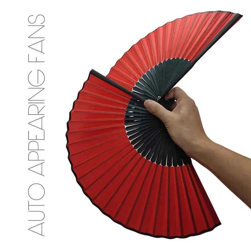 Auto Appearing Fan – Instant Spring Fan Magic Prop (Two Fan Set) - Big Tim's Magic Emporium