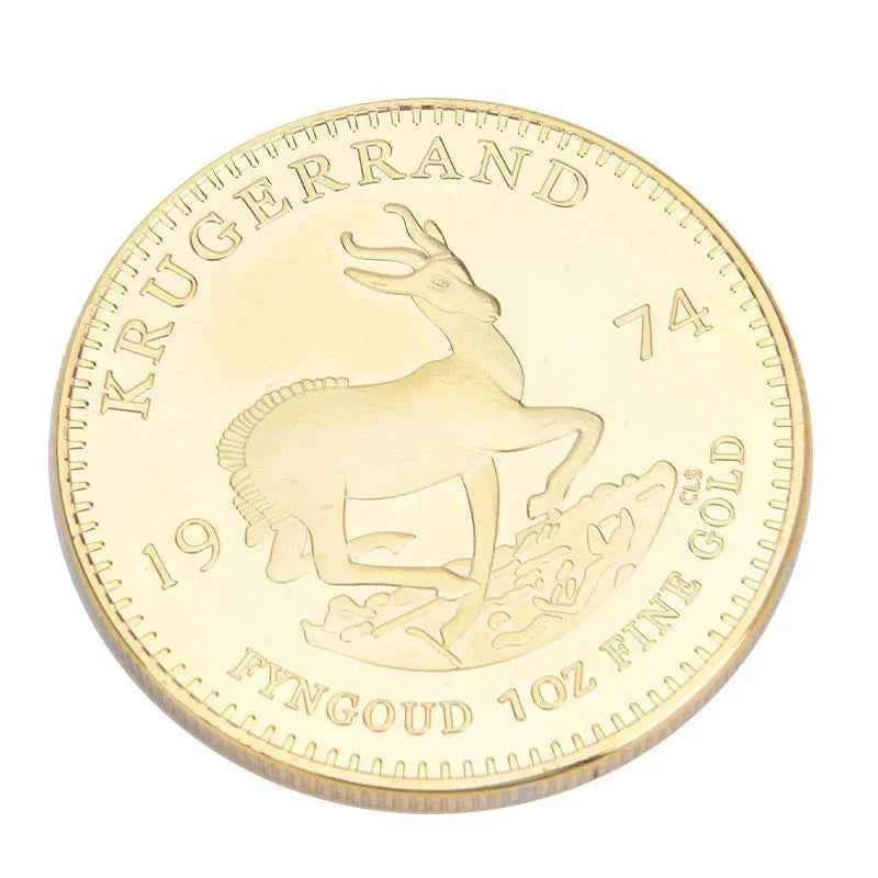 Gold Krugerrand Coin 4cm Wealth Simulator Royal Minted Token Replica For Wealth Gift Home Decorr Coin Collection