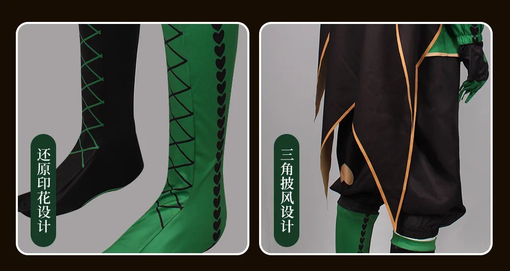 ‌Anime The Freak Circus Harlequin Cosplay Costume Adult Clown Top Pant Set Joker Uniform Halloween Costume Carnival for Adult