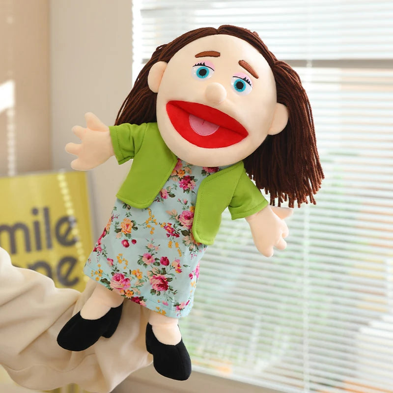 Family Hand Puppets – 38cm Plush Character Puppets for Storytelling & Role Play - Big Tim's Magic Emporium