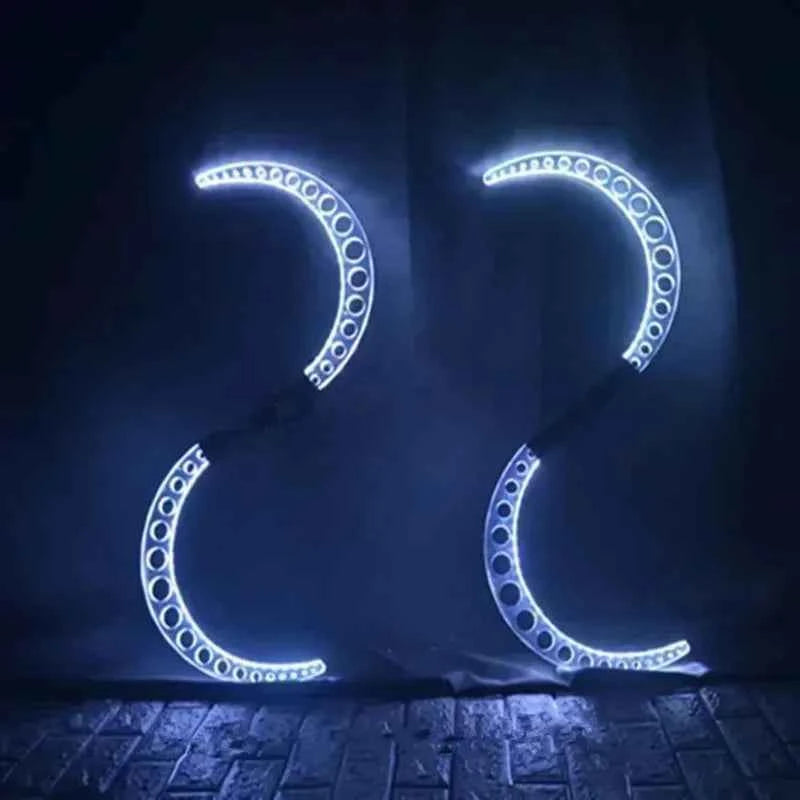 Party Dance Stage Catwalk Performance Show Wears Props Luminous Glowing Robot Men Scimitar Led Sticks Lighted  Led Costumes