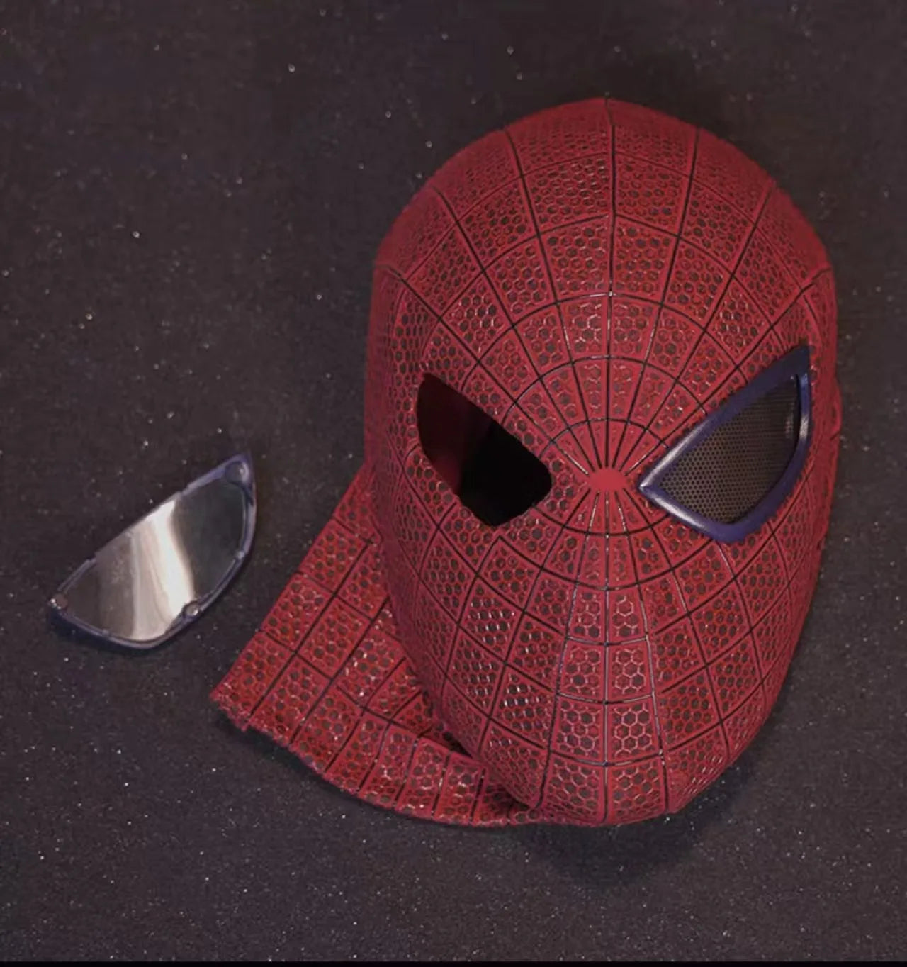 Xiy Yi Toys The Amazing Spider-Man 1 Magnetic Attached Eyes Mask Movie Replica Handmade Garfield Style Adult Cosplay Halloween - Big Tim's Magic Emporium