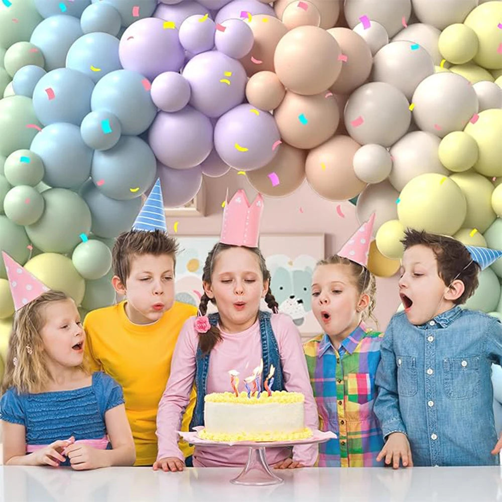 Macaron Party Balloon Set Pink Blue Yellow Colorful Air Ball Baby Shower Children's Birthday Wedding Anniversary Birthday Decor