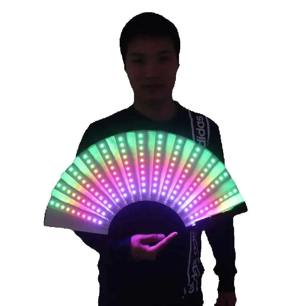 LED Fan Stage Performance Dancing Lights Fans Bar Nightclub EDM Fluorescent Party Performance Props Gift
