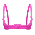 Lace Underwire Half-Cup Push-Up Bra