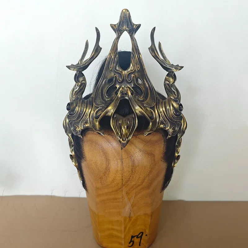 Vintage Resin Armor Mask | Ancient Warrior Helmet for Cosplay & Halloween - Big Tim's Magic Emporium