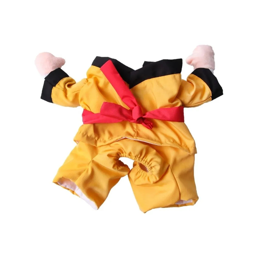 Funny Pet Taekwondo Costume Comfortable Breathable Cat Cosplay Costume Uniform Style Pet Transformational Outfit Cosplay Event