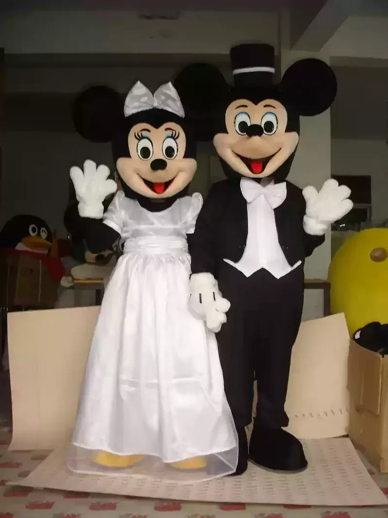 Mickey & Minnie Mouse Santa Mascot Costume | Adult Holiday Cosplay & Event Outfit - Big Tim's Magic Emporium