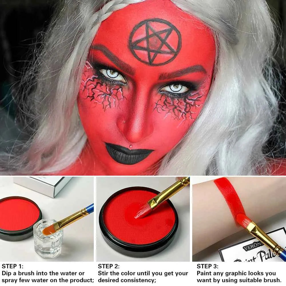 Face body Painting waterproof 6 colors Water Based Nontoxic Body Art kids Festival Fancy Dress Paint Body & Face Paint make up