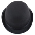 Pure Black Halloween Magic Hat With Hat Holder Cotton Bowler Hat Men'S Satin Hat Gentleman Clothing Gift For Men