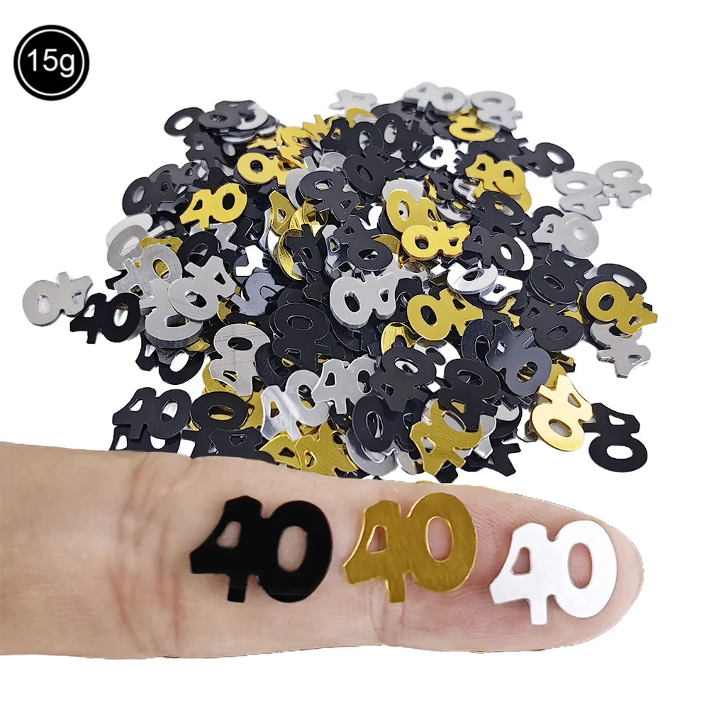 40th Birthday Party Gold Black Birthday Number Paper Box Banner Balloons Birthday Party 40 Year Old Birthday Party Decoration