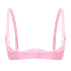 Lace Underwire Half-Cup Push-Up Bra
