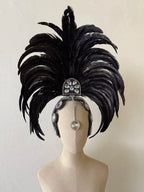 The Stardust Samba Enchantment – Exquisite Feathered Dance & Stage Headdress