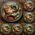 1Pcs Mental Health Motivational Challenge Coins Emotional Support Monkey Coin Inspirational Metal Challenge Coin