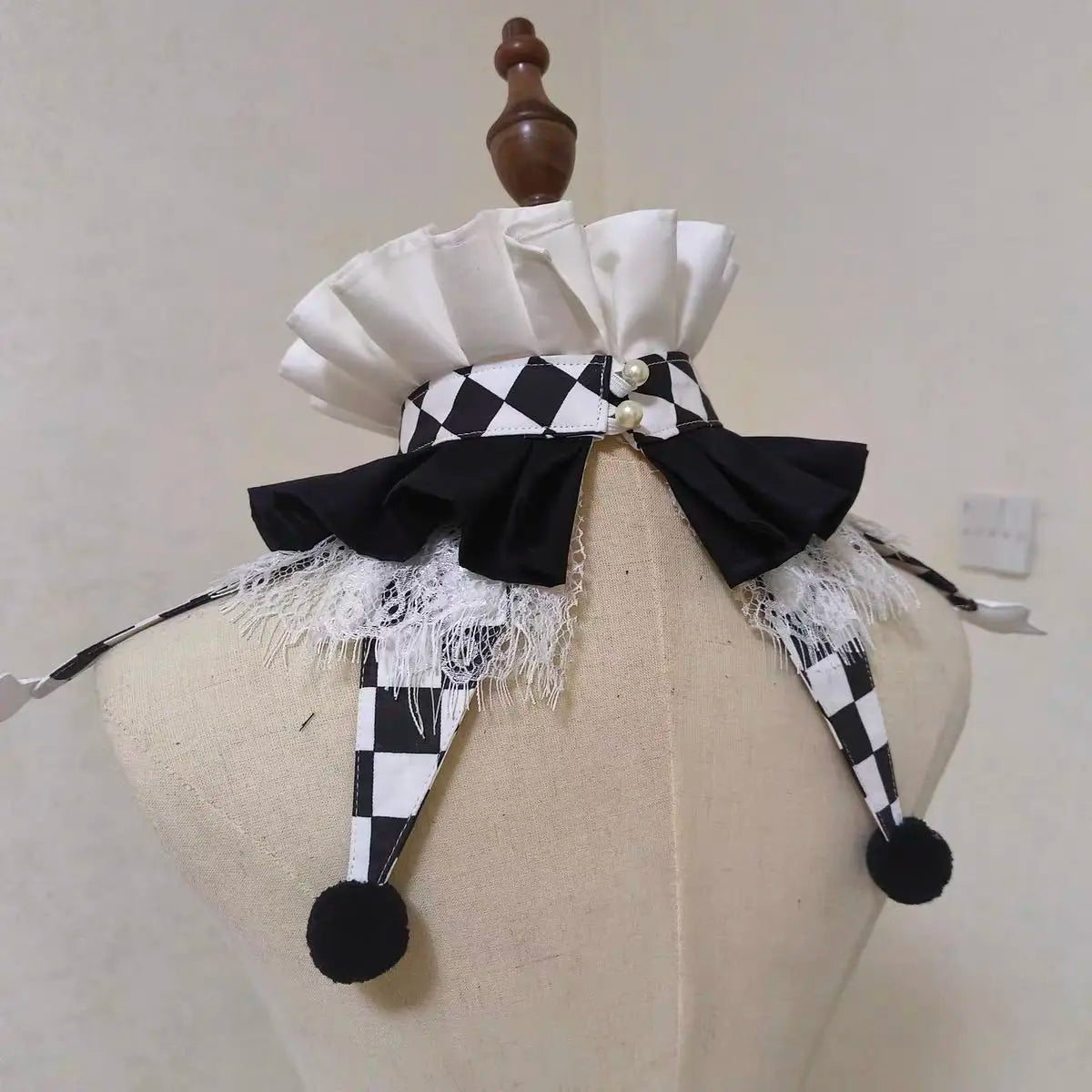 Handmade Halloween Colorful Clowns Chocker Cute Wear Fairy Tale Style Clown Collar Cos Stage Clown Ruff Collars - Big Tim's Magic Emporium