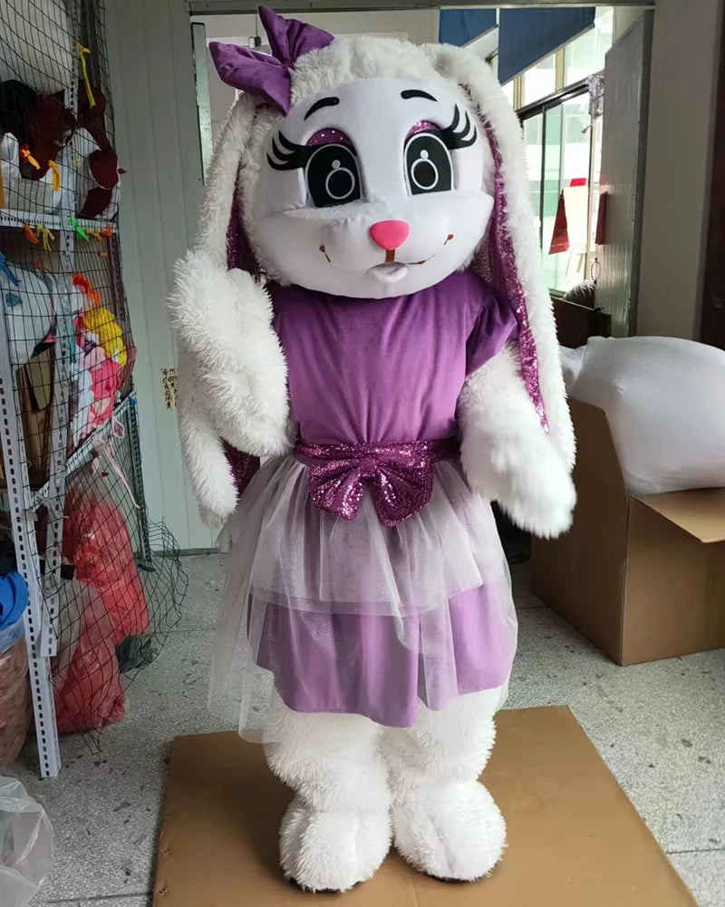 New Bear Mascot Costume Teddy Bear Easter Bunny Cartoon Doll Wedding Party Performance Costume Halloween Fancy Dress