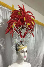 FASHIONABLE AND EXQUISITE HEADDRESS FEATHERS SAMBA DANCE CARNIVAL HALLOWEEN PARTY LATIN DANCE BAR PERFORMANCE HAT MASQUERADE