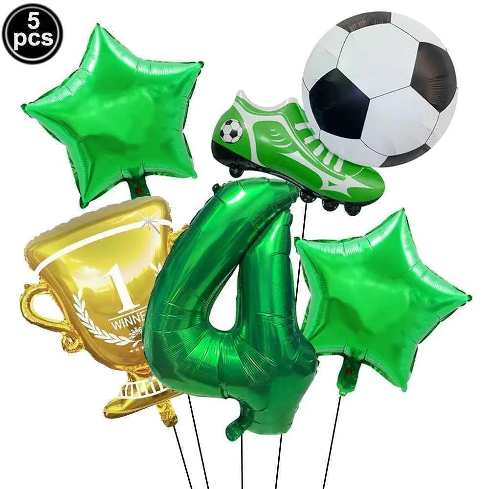 Soccer Party Decoration Balloons Soccer Balls Football Sneakers Trophy Foil Balloons for Birthday Sports Theme Party Supplies
