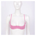 Patent Leather Underwired Open-Cup Bra
