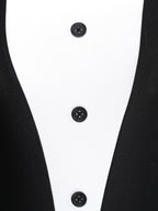 The Stardust Showgirl Tuxedo Leotard Dress – Luxury Long Sleeve Latin Dance & Stage Wear