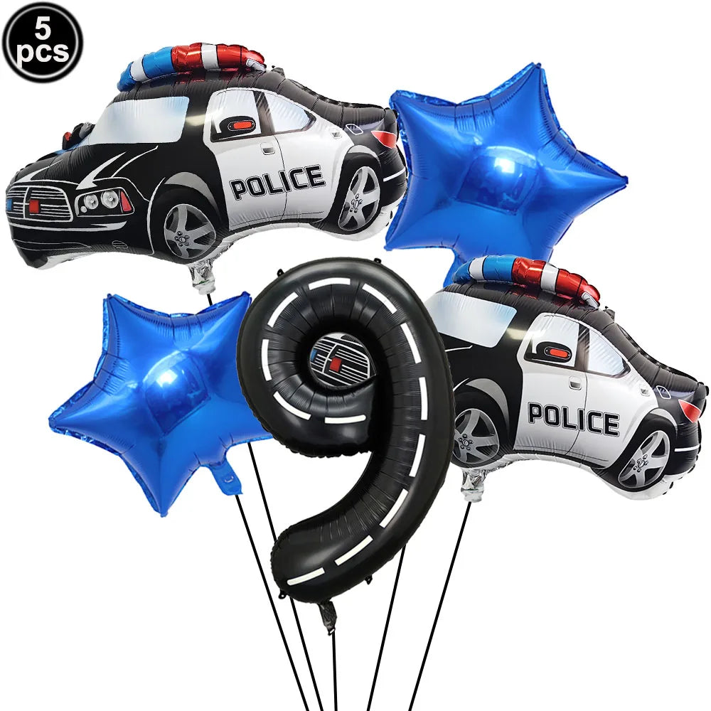 Police Party Plates Cups Napkins Police Officer and Car Party Birthday Party Decorations Tableware Boys Police Party Supplies - Big Tim's Magic Emporium