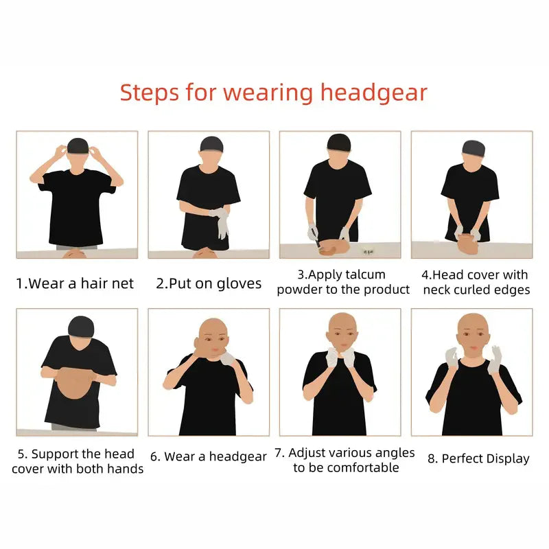 Men's full head silicone mask, party costume, role-playing, stage performance mask suitable for disguise use