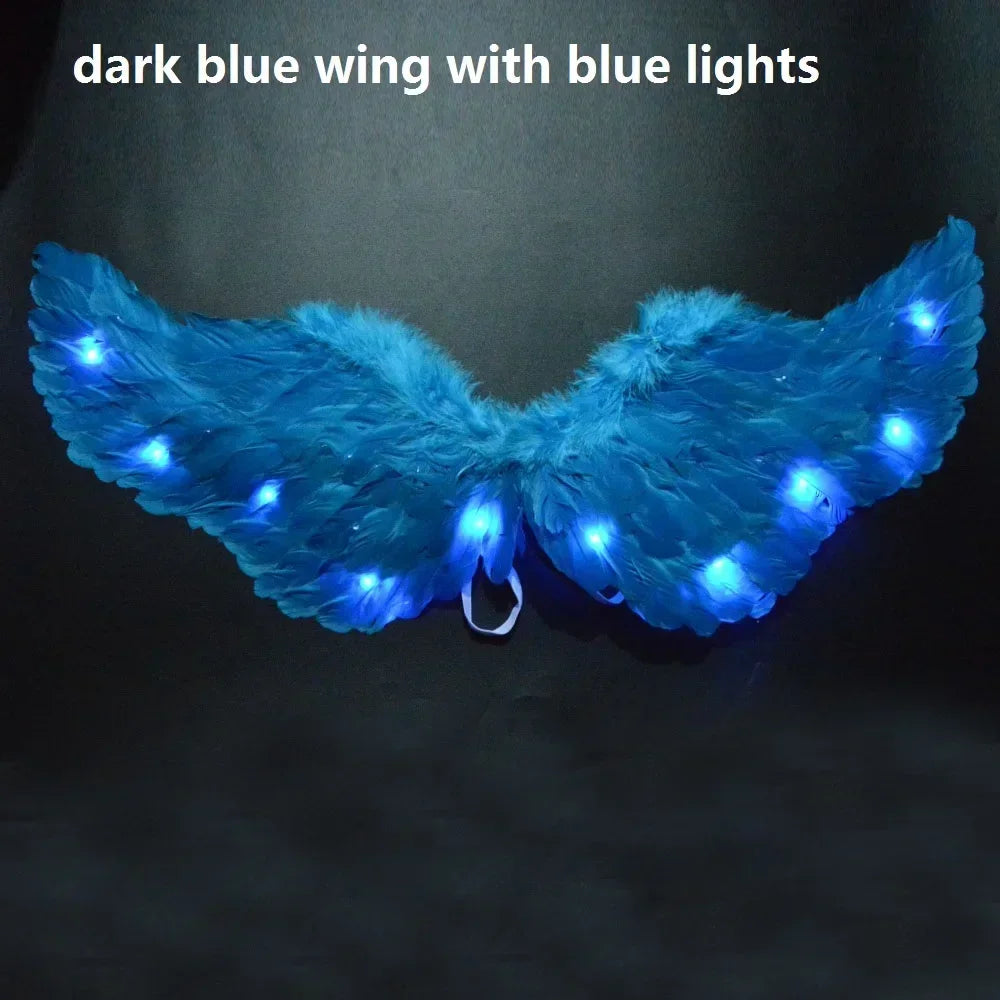 Party Glow LED Angel Feather Wing with Luminous Light Up Effect for Costume Birthday, Wedding and Christmas - Big Tim's Magic Emporium