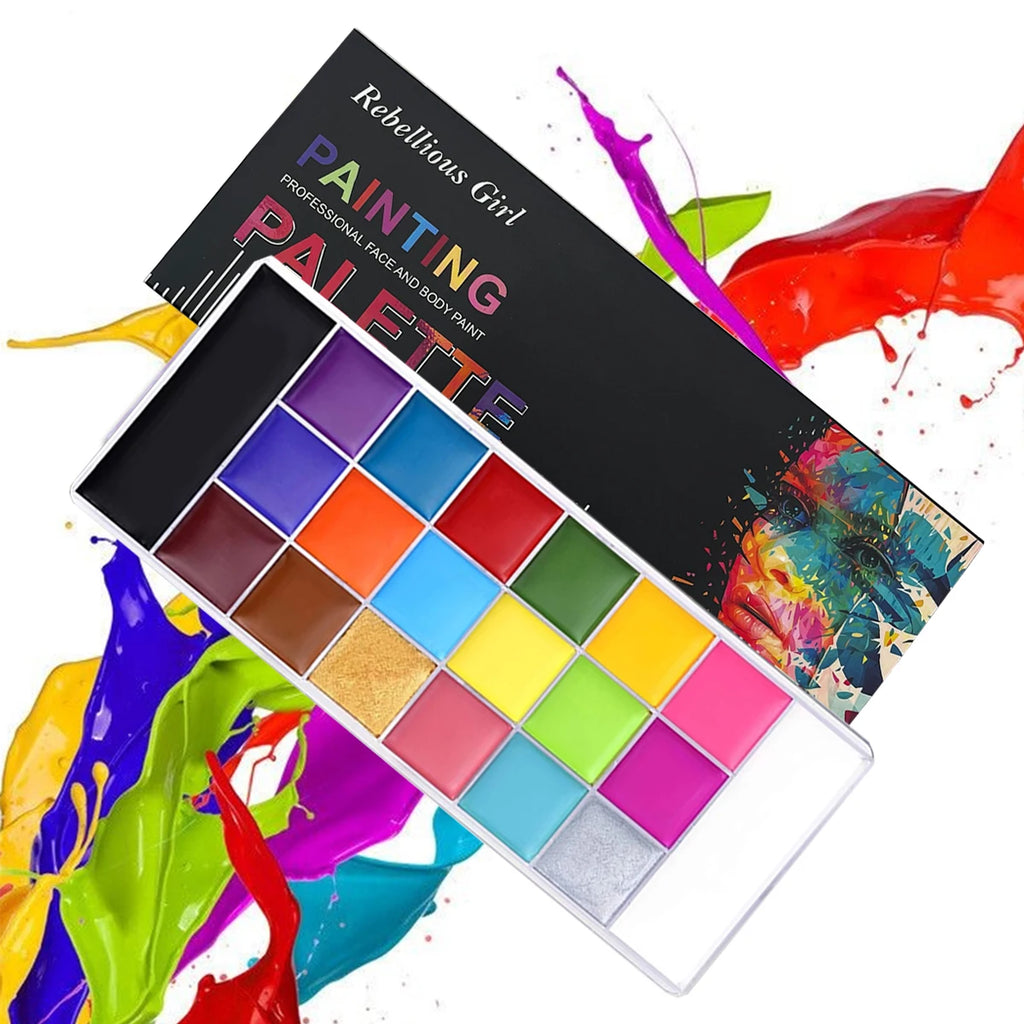 Face And Body Painting,Face & Body Paint Palette Makeup for Birthday Celebrations,Festivals,Halloween Costumes Oil Body Painting