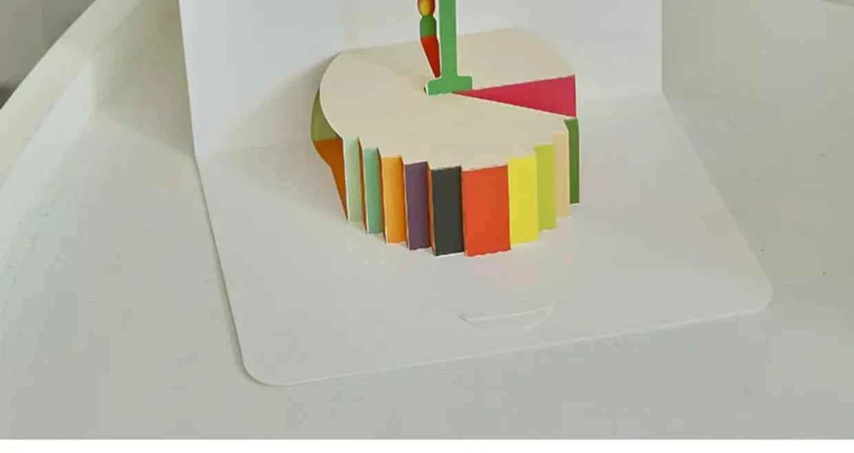 Happy Birthday Greeting Cards 3D Pop Up Card Birthday Cake Greeting Cards with Envelope Birthday Gifts to Family Friends Lovers