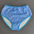 High-Waist Sequined Disco Briefs & Stage Performance Hot Pants