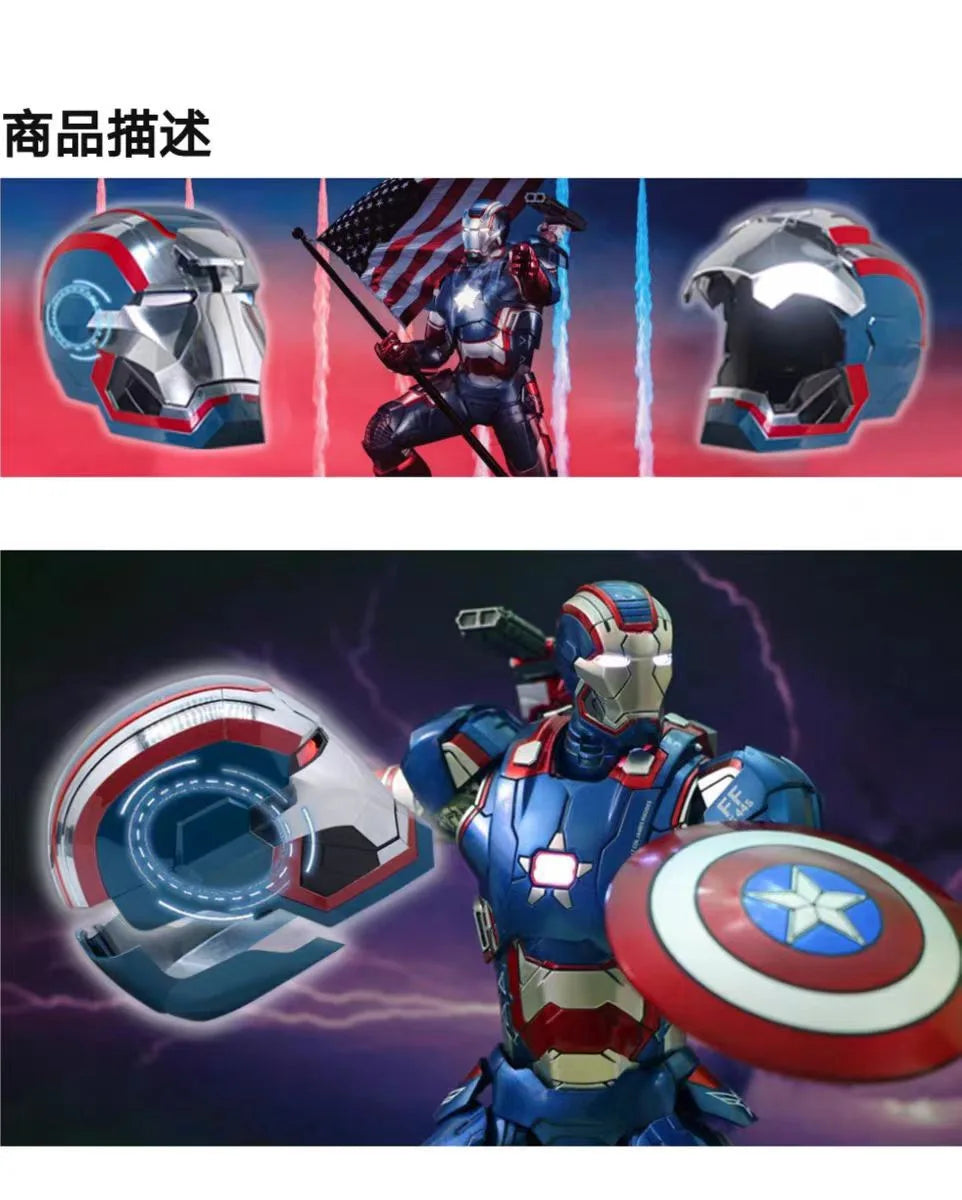 Iron Man War Machine 1:1 Cos Mask Wearable Helmet Remote Voice Control Automatic Helmet Mask Halloween Cosplay Props Adult Gift - Big Tim's Magic Emporium