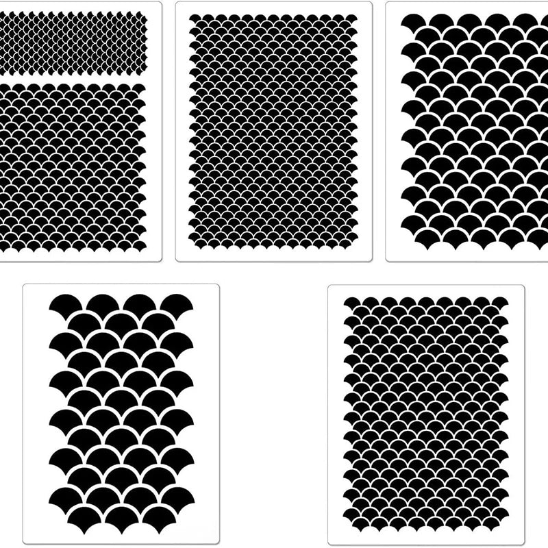 Hot Sale Fish Scale Stencil Face Painting Stencils Stencils For Painting Makeup Stencil Reusable Face Paint Stencils