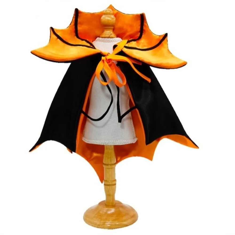 Bat Transformation Halloween Pet Costume Stand-collar Comfortable Cat Cosplay Cloak Bow Soft Fabric Small Dog Knight Cape Party