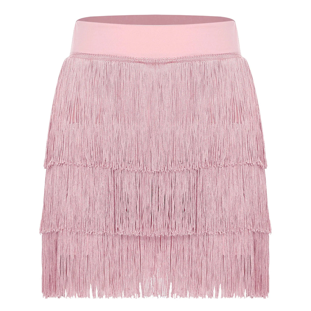 The Stardust Havana Fringe Skirt – High-Waist Tiered Tassel Performance Skirt