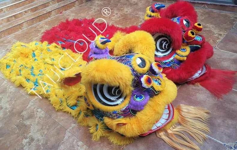 Southern Lion Dance Props for Adults, Double Performance Use, Wool Dragon Lantern, Authentic Lion Awakening Props.