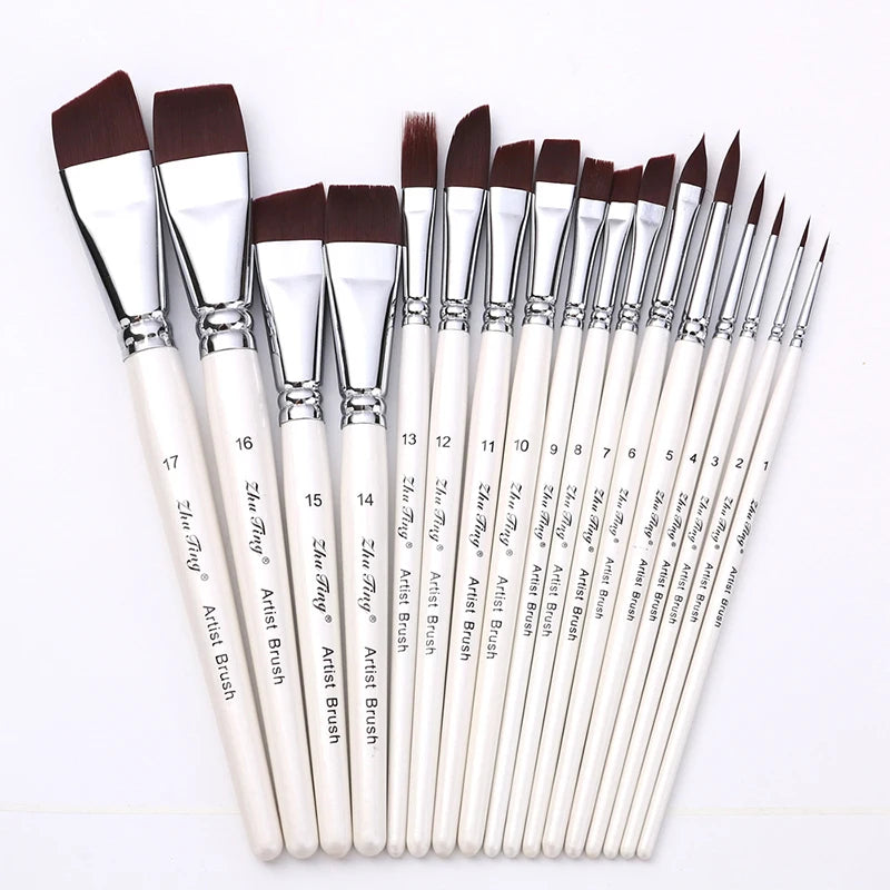Body Pinting Face Body Art Paint Multifunctional Professional Paint Brushes Set Wooden Handle Nylon Brush Oil Painting Brushes