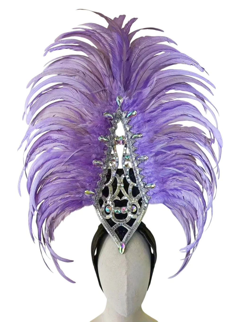 The Stardust Luminary Crown – Lavender & Multi-Tone Samba Carnival Headdress