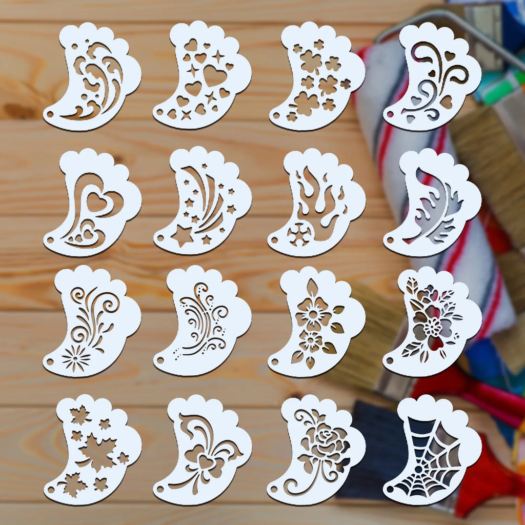 Face Paint Stencils Professional Body Art Paint Stencils Reusable For Adults Kids Easily Use Templates For Parties Makeup Tools