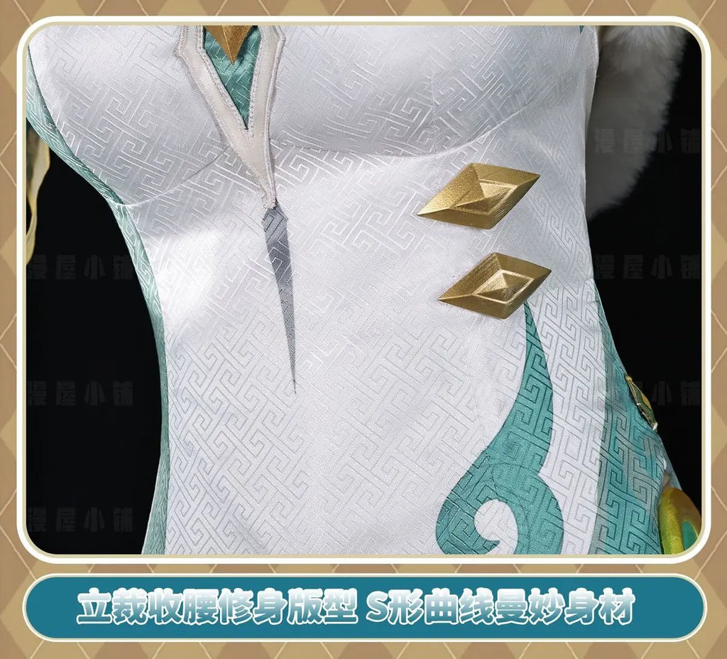 Genshin Impact Zi Bai Cosplay Costume Halloween Party Gorgeous Uniform Accessories Props Complete Set HERO Cos - Big Tim's Magic Emporium
